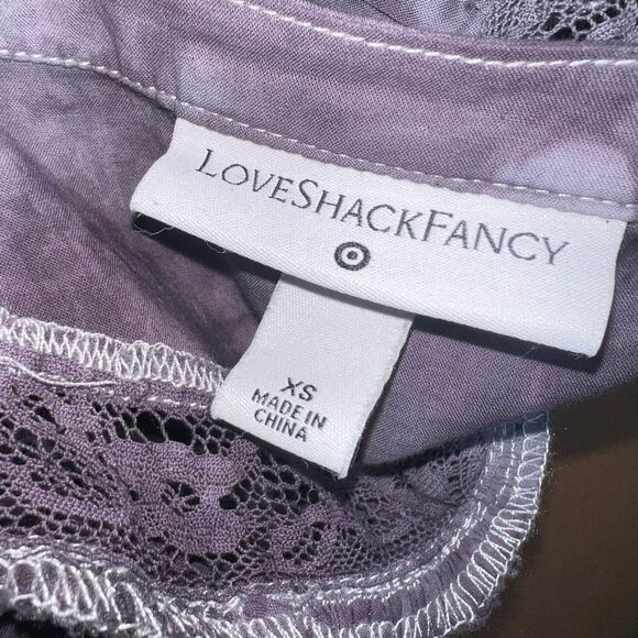 LoveShackFancy x Target, Charcoal Unique Tie Dyed Penelope Dress, Women’s XS - Picture 7 of 10